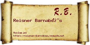 Reisner Barnabás névjegykártya